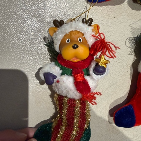 Festive Holiday Stocking Ornaments Set - Picture 2 of 7